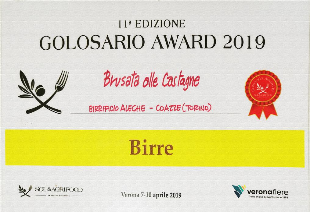 GOLOSARIO AWARD<br />
cat. Birre